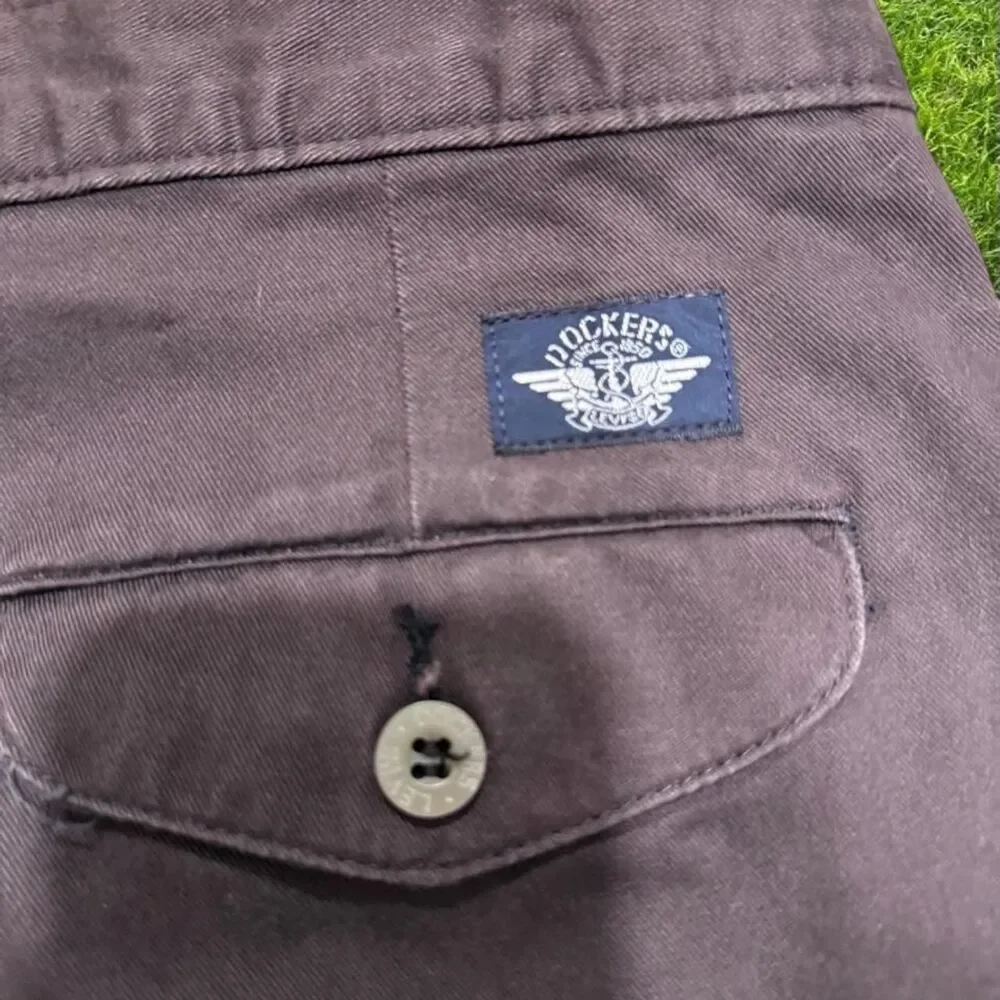 Dockers Men's Brown and Purple Trousers